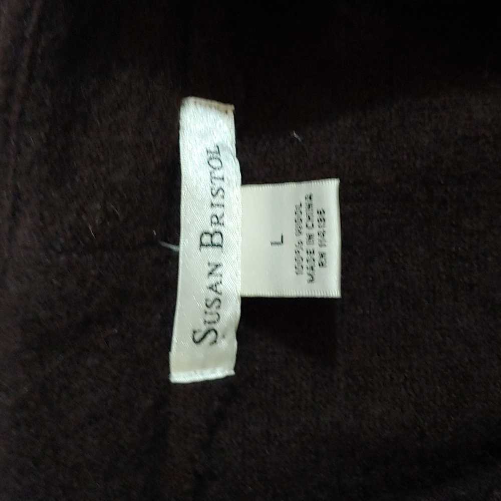SUSAN BRISTOL BOILED WOOL RUFFLED CARDIGAN COAT - Picture 7 of 9